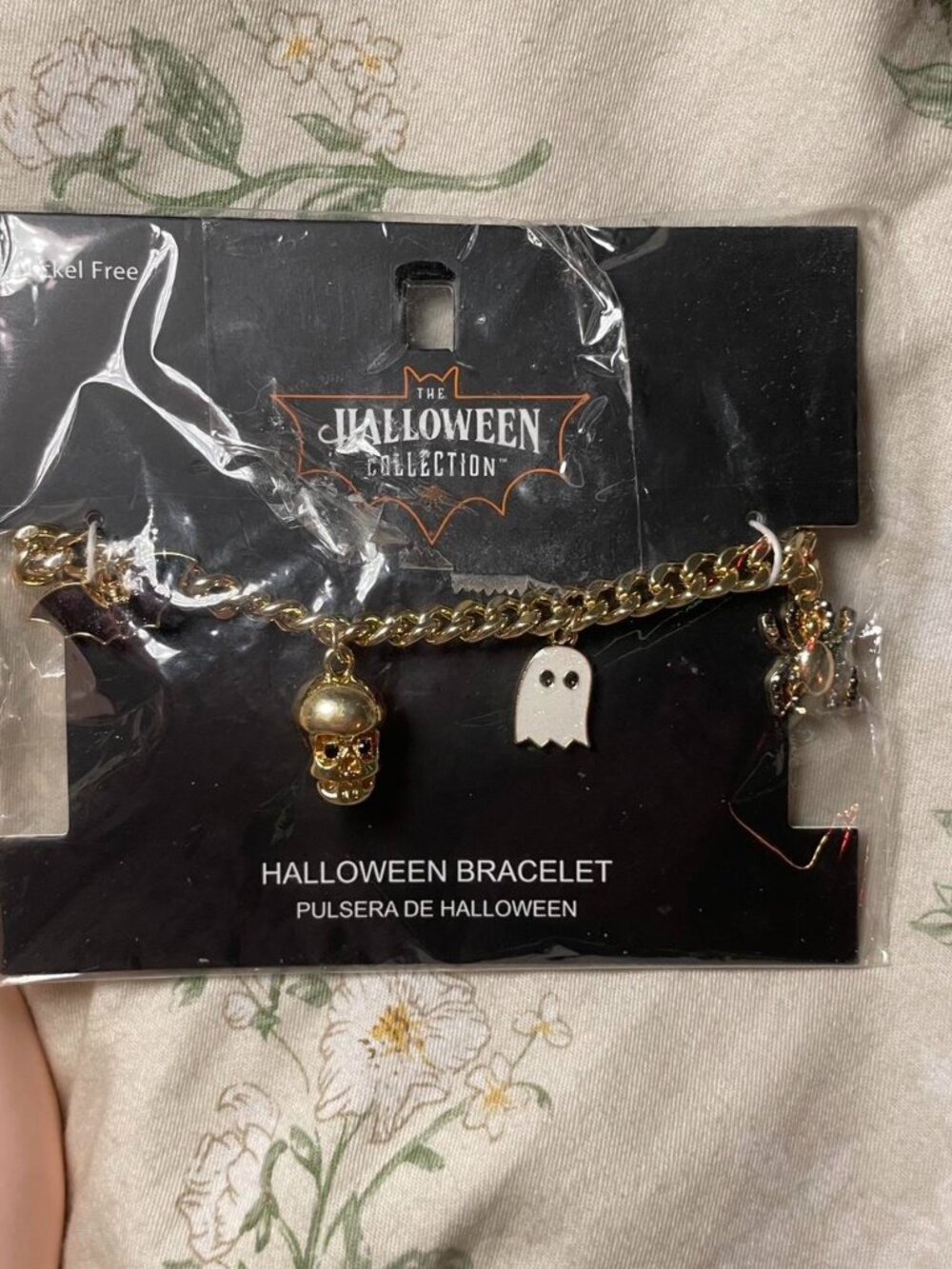 Gold Halloween charm bracele
